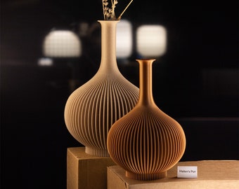 Décoration d'étagère unique, vase de fleurs séchées, décoration d'intérieur nordique, objets de décoration modernes - Helen's Pot, marron