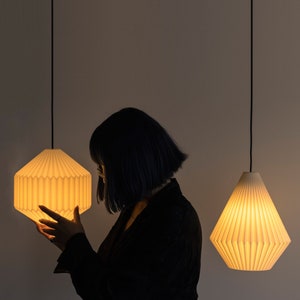 Modern Origami Pendant Light as a Japandi Hanging Lampshade for Minimalist Home Decor SoraTobu image 1