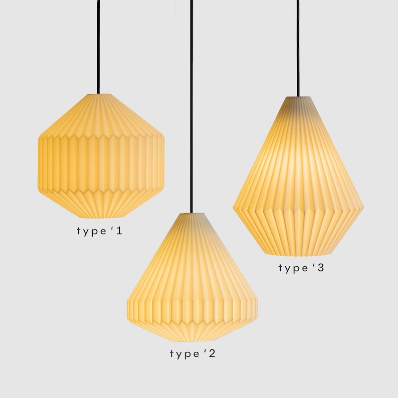 Modern Origami Pendant Light as a Japandi Hanging Lampshade for Minimalist Home Decor SoraTobu image 2