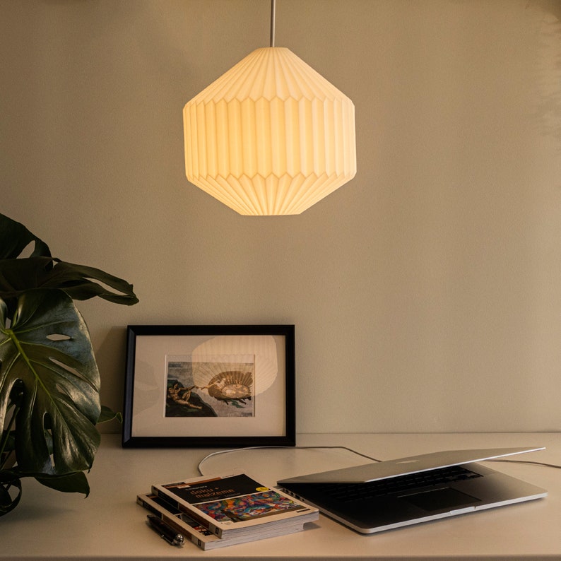 Modern Origami Pendant Light as a Japandi Hanging Lampshade for Minimalist Home Decor SoraTobu image 8