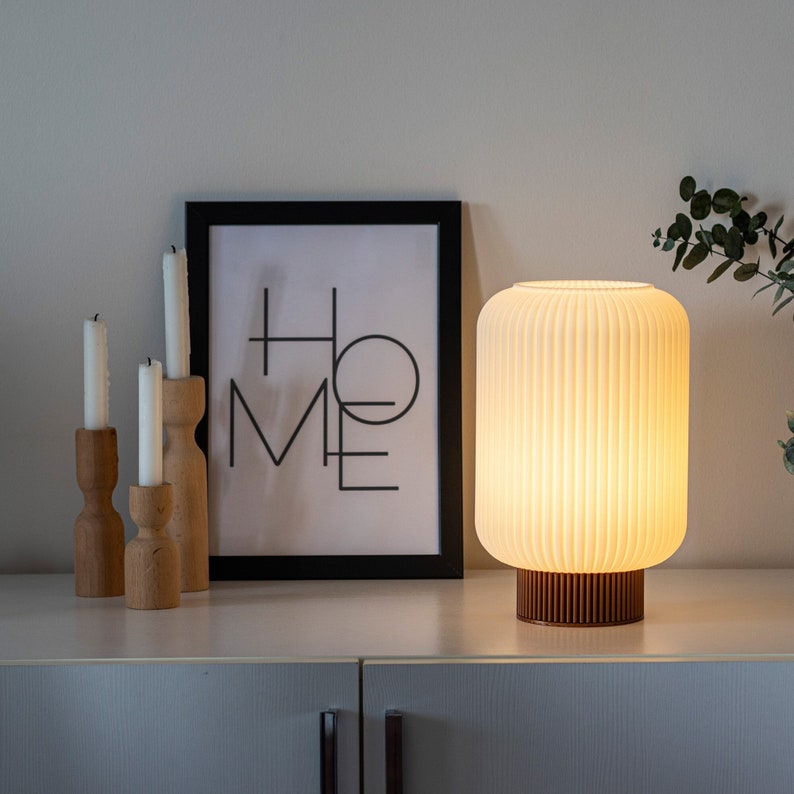 Modern Table Lamp as a Desk Lamp for Modern Home Office Decor, Minimalist Mushroom Lamp Helios Tall zdjęcie 1