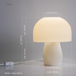 Modern Mushroom Table Lamp, Bedroom Lighting for Aesthetic Home Decor image 9