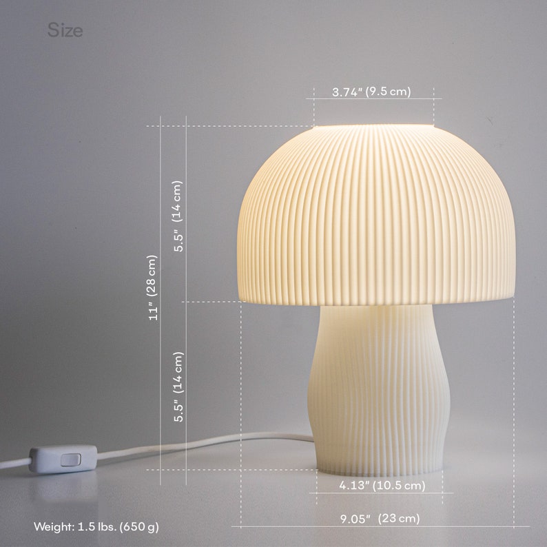 Lampe de table champignon moderne, éclairage de chambre à coucher pour une décoration intérieure esthétique image 9