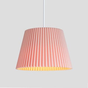 Philos Pendant Lamp, Colorful Lampshade for Kitchen Island, Plug-in Pendant Light, Pink