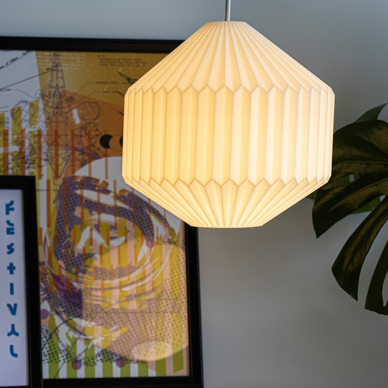 Modern Origami Pendant Light as a Japandi Hanging Lampshade for Minimalist Home Decor SoraTobu image 7