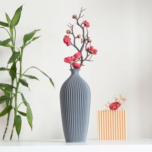 Wood Bud Vase for Minimalist Home Decoration Nardus Wood Silver Grey