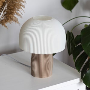 Moderne Pilz-Tischlampe, Schlafzimmerbeleuchtung für ästhetische Wohnkultur Bild 6