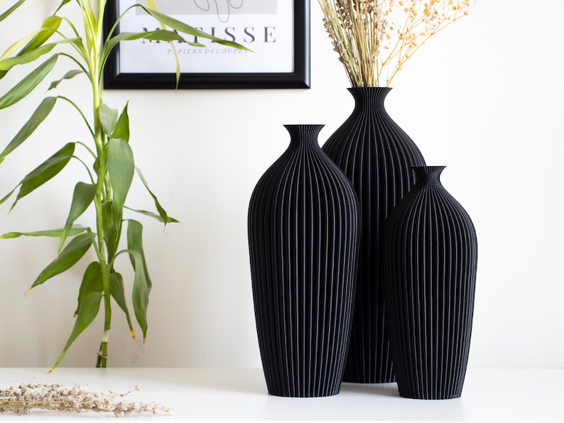 Wood Bud Vase for Minimalist Home Decoration Nardus Wood Black