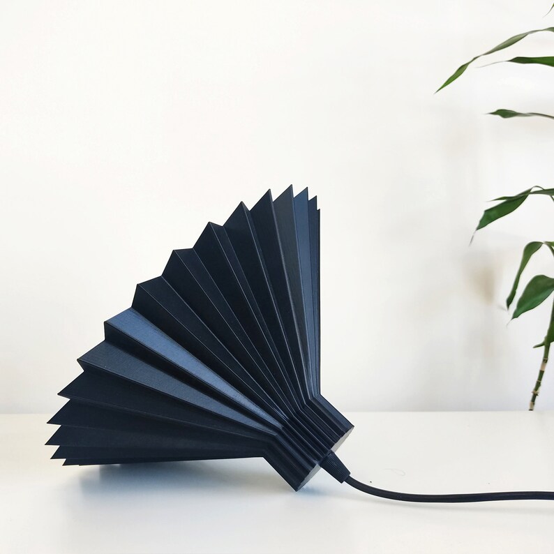Black Lampshade as a Modern Hanging Lamp for Bedroom Lighting - Etsy