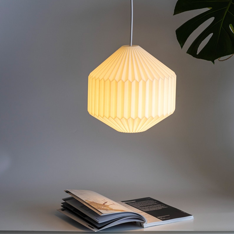 Modern Origami Pendant Light as a Japandi Hanging Lampshade for Minimalist Home Decor SoraTobu image 4