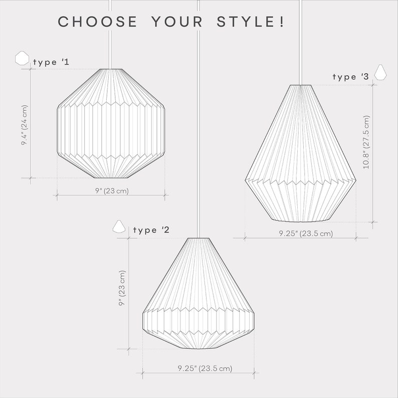 Modern Origami Pendant Light as a Japandi Hanging Lampshade for Minimalist Home Decor SoraTobu image 9