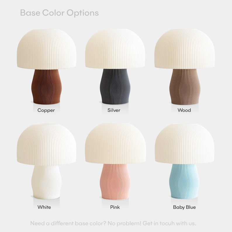 Modern Mushroom Table Lamp, Bedroom Lighting for Aesthetic Home Decor image 8