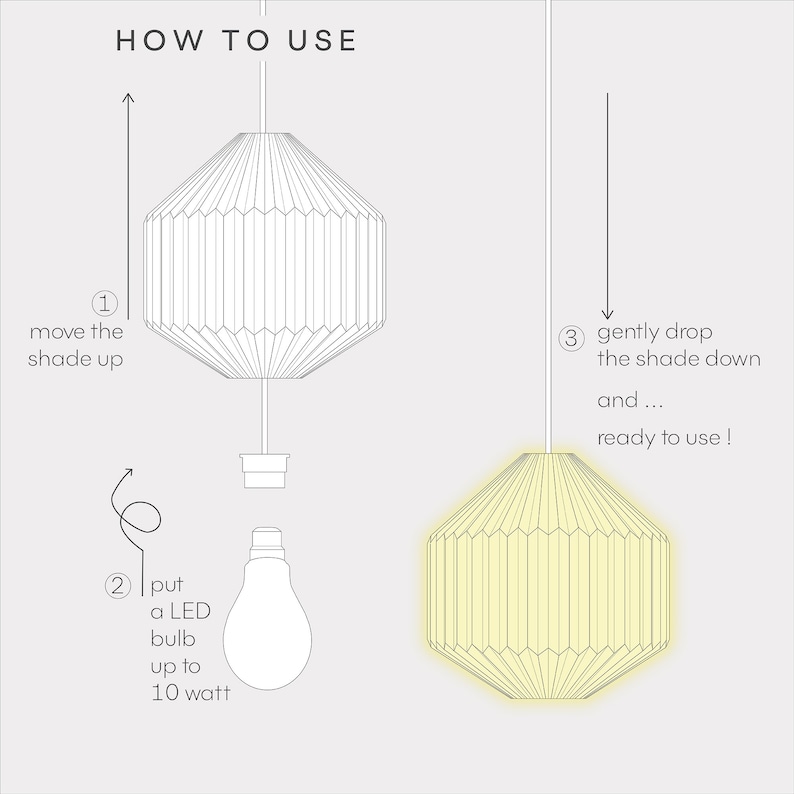 Modern Origami Pendant Light as a Japandi Hanging Lampshade for Minimalist Home Decor SoraTobu image 10