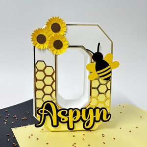Bumble Bee 3D letters, Bumble Bee Birthday Decor, Bumble Bee Party Decor, Honey Bee Party Decoration, Honey Bee Birthday Decoration.