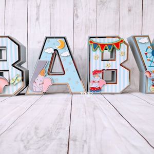 Dumbo 3D Letters: Baby Shower Centerpiece Decoration