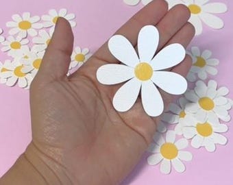 Daisy Die Cut Decorations, Daisy Confetti, Daisies Party Decoration, Daisy Set Decoration, Daisies Table Decor, Daisy Party Theme, Set of 24