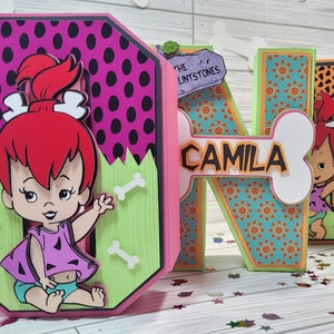 Pebbles 3D Letters: Flintstone Birthday Party Decoration