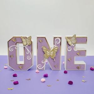 Butterfly 3D Letter, Butterfly First Birthday, Butterfly Party Decoration, Butterfly Birthday Decor, Butterfly One Birthday.