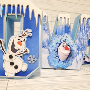 Olaf 3D Letter: Frozen Party Decoration, Room Decor