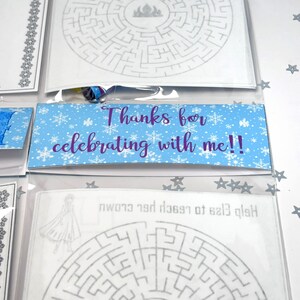 Personalized Frozen Party Favors, Frozen Coloring Sheets & Crayons, Frozen Party Favors, Frozen Favor Bags, Elsa Party Decor. image 5