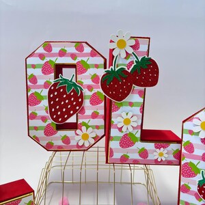 Strawberry 3D Letter, Strawberry Party Decoration, Strawberry Birthday ...