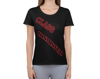 Professor Murphy Class Abgesetzter All-Over Print Damen Athletic T-Shirt