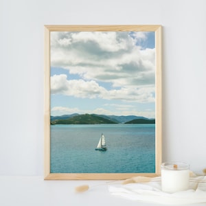 Boat Print, Sailboat Boho Nautical Photo, Vacation Photos, Sail Boat Wall Print, Coastal Art Prints, Sailing Posters, Ocean Wall Art Prints