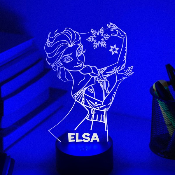 Frozen Elsa Night Light Etsy