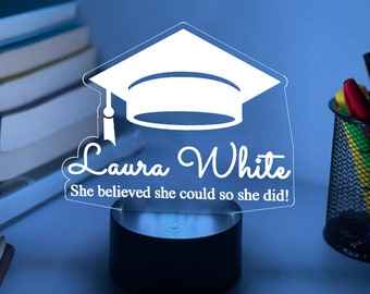 Personalised GRADUATION GIFT 3D Night Light | Gift for Graduation | Personalised Gift | Desk Lamp