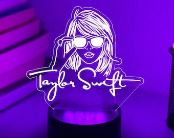 TAYLOR SWIFT 3D Night Light | Gift for Swifties | Personalised Swifties Gift | Desk Lamp | Taylor Swiftie