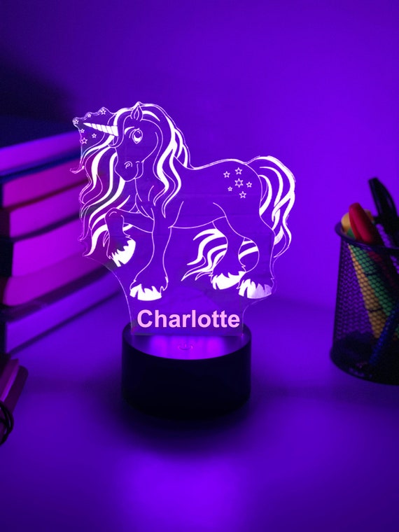 Personalised UNICORN 3D Night Light Unicorn Gifts Gift for Kids