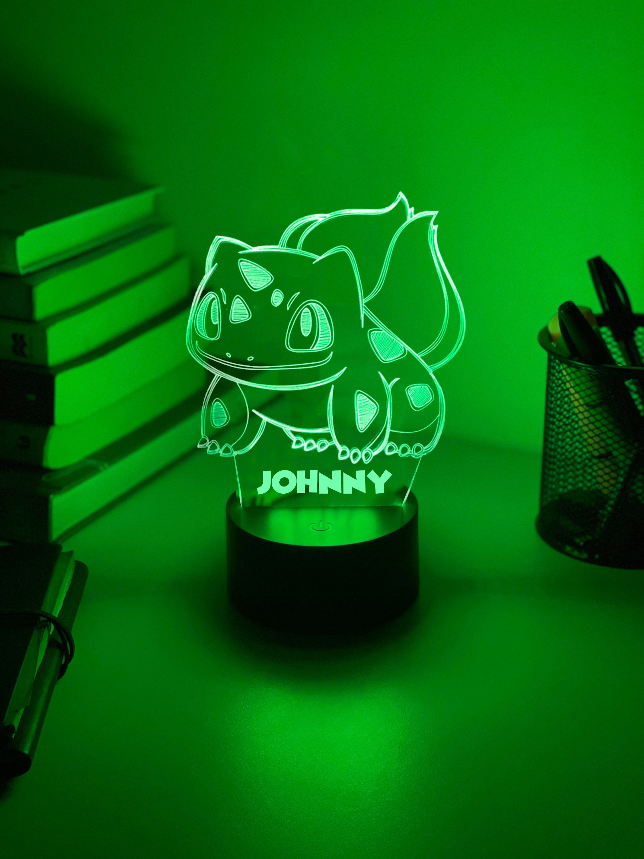 Personalised Bulbasaur Pokemon 3D Night Light Gift for Kids Etsy