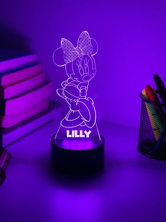 Stitch 3d Led Lampe Bureau Usb Charge Veilleuse Décoration Cadeaux