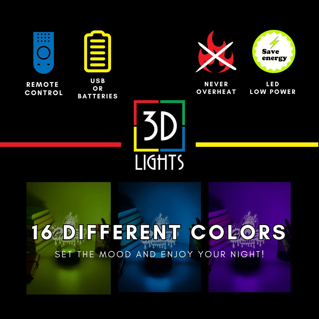 Personalised Bulbasaur Pokemon 3D Night Light Gift for Kids Etsy