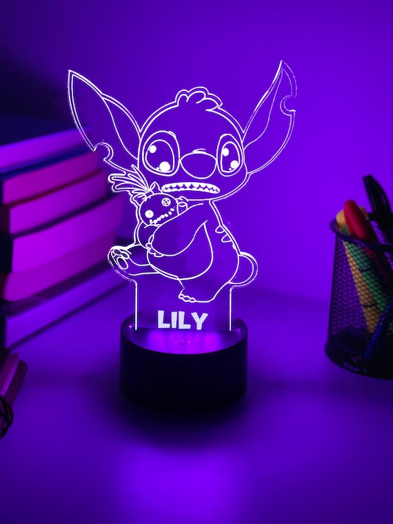 Stitch Nightlight, Lilo and Stitch, Personalized Lamp, Disneyland