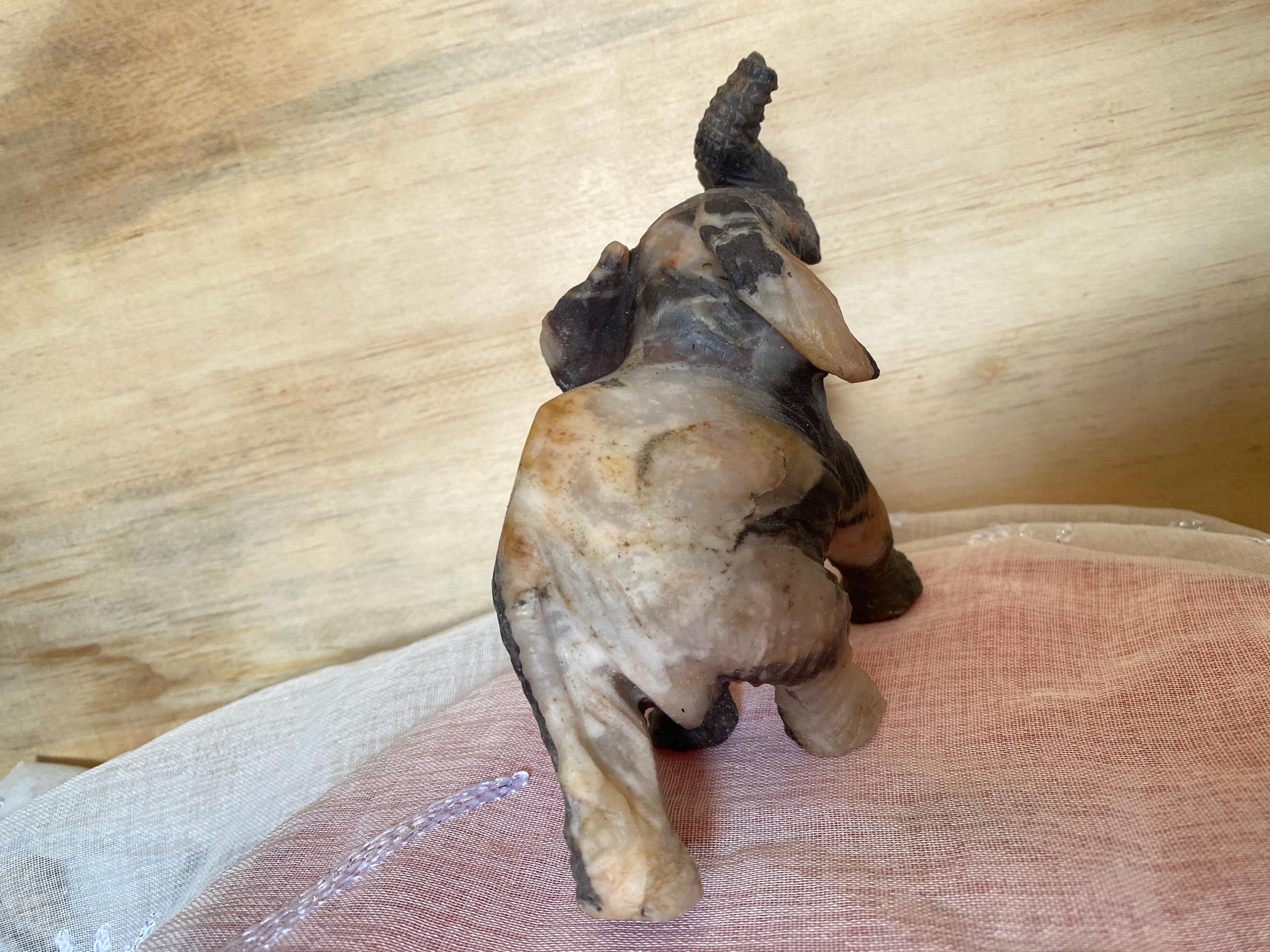 瑪瑙 象の彫刻 瑪瑙彫刻の行進する象 - Etsy 日本