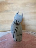 Serpentine Cat Sculpture: Hand Carved Stone Animal product logo