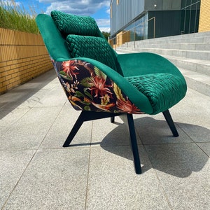 Armchair Exotic Birds modern Green Magic Deluxe