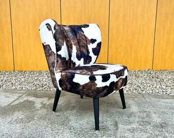 Armchair Cow modern Design White Brown Cocktail chair