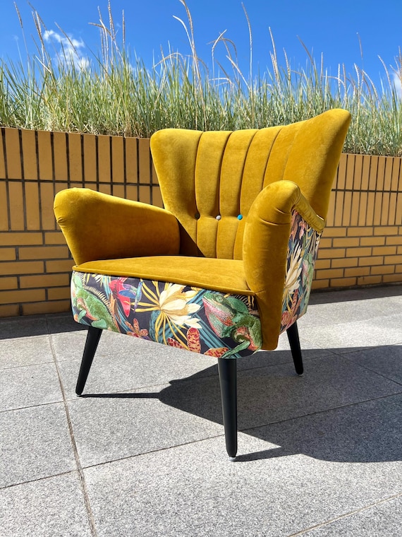 Cocktailsessel mit Armlehnen Iguana Modern Design Gold