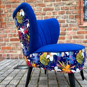Fauteuil Vis modern Design Blauwe Cocktailstoel afbeelding 4