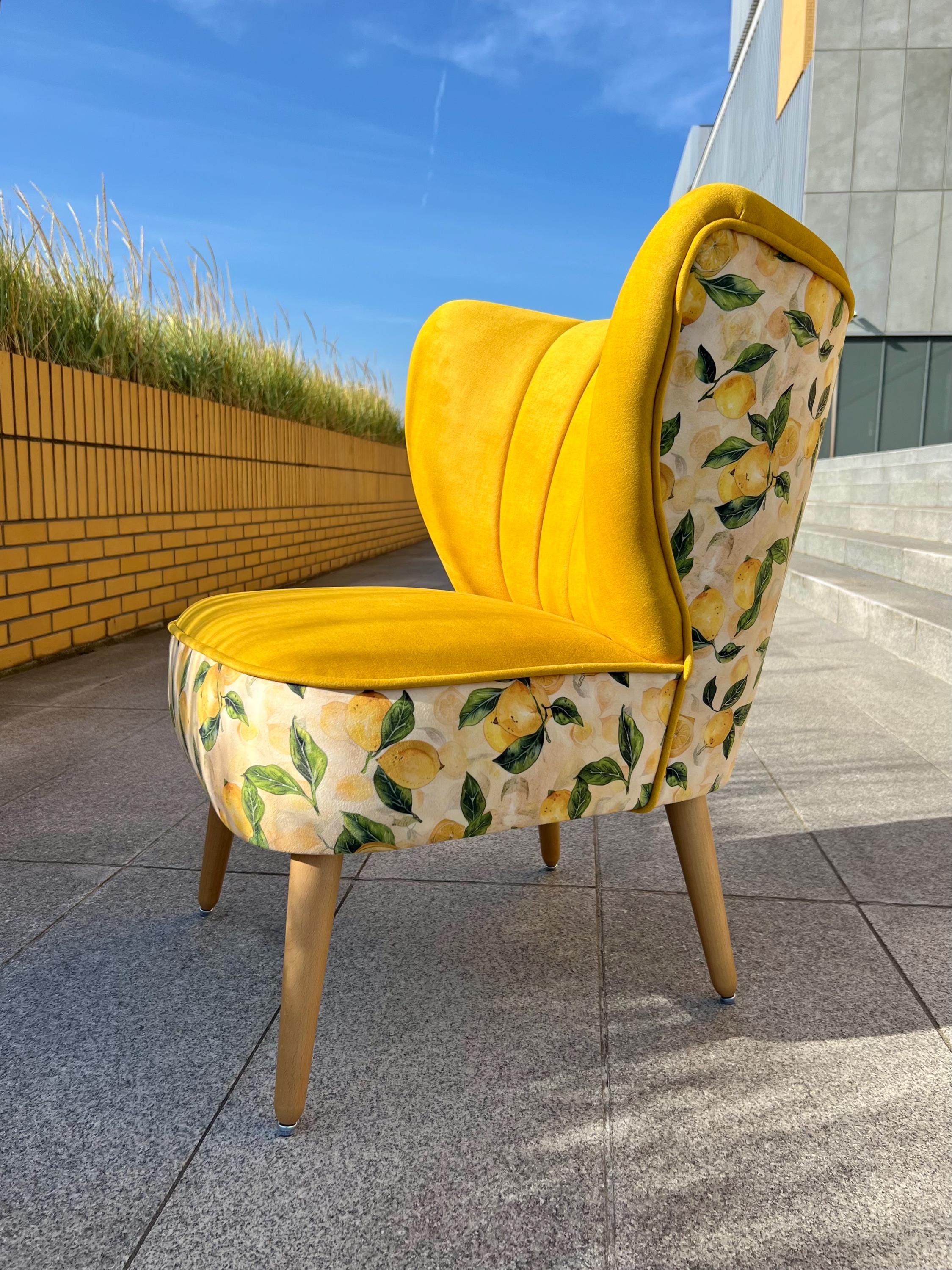 Sessel Lemons modernes Design Gelb Cocktailsessel