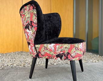 Sessel schwarz Panther modernes Design Black Cocktail Chair