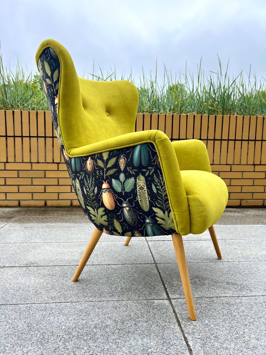 Armchair Bugs Modern Green Colorful Design - Etsy