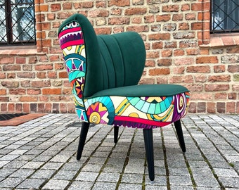 Fauteuil Boho Design Moderne Chaise Cocktail Verte