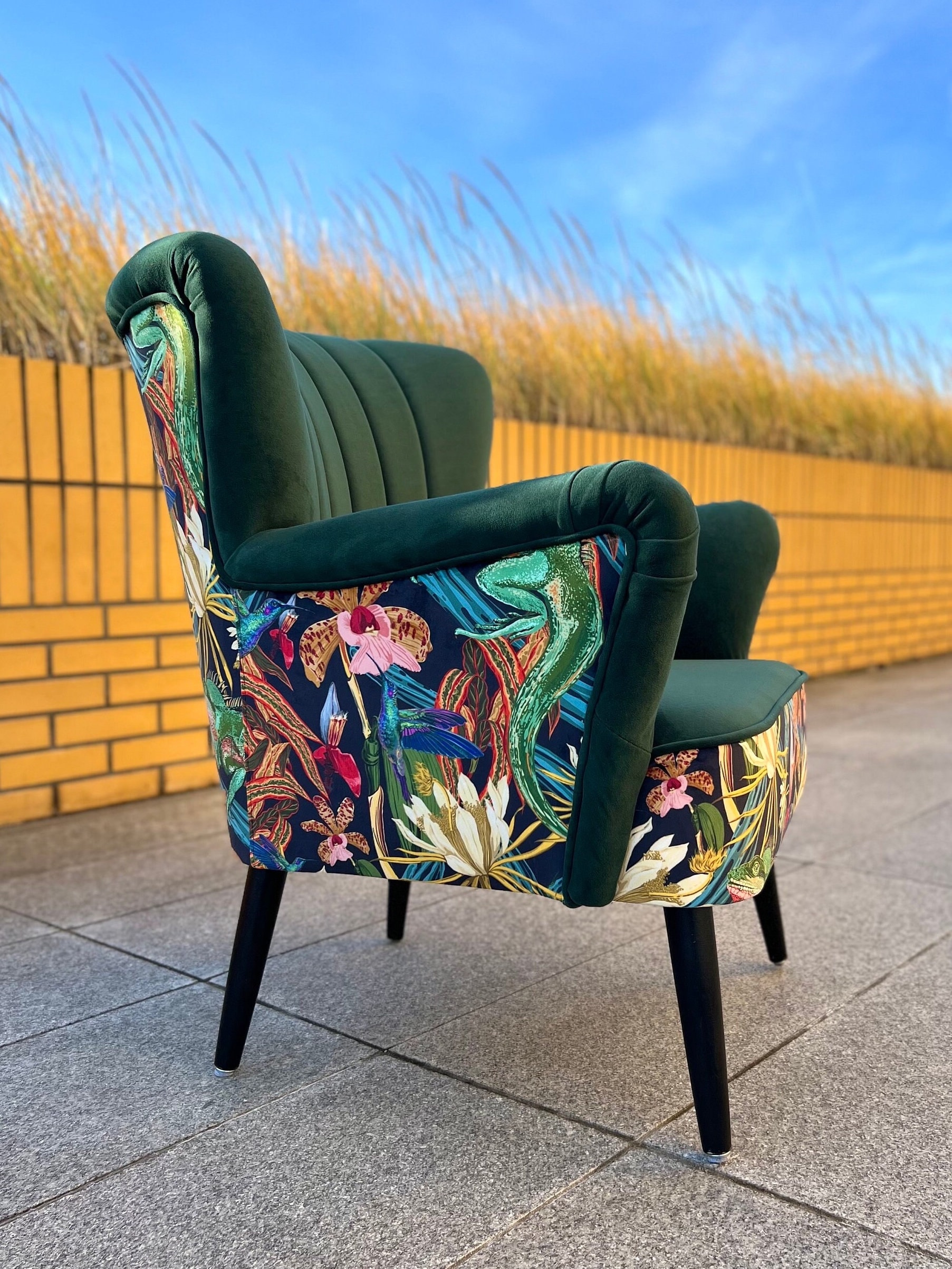 Gold velvet chair Italia