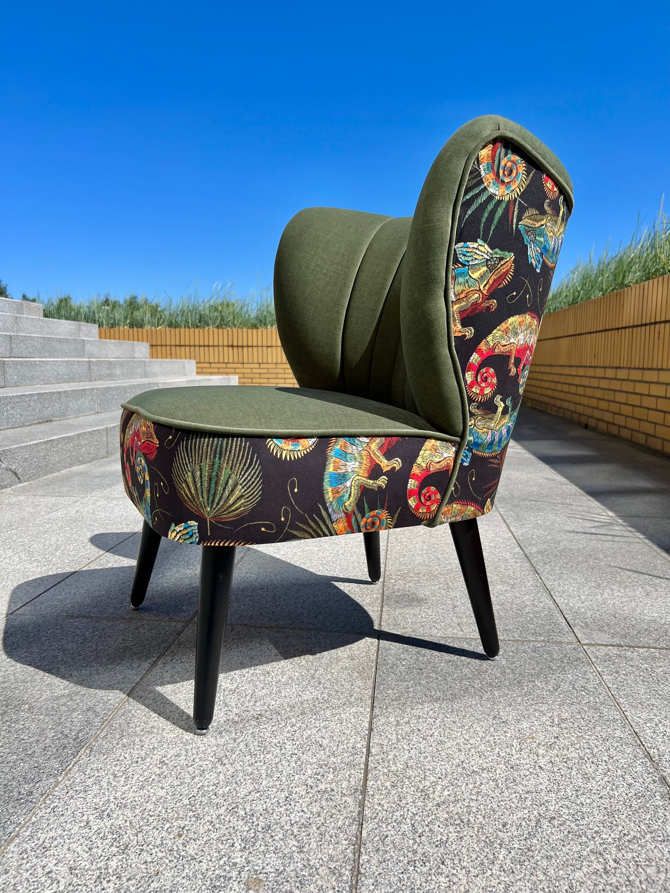 Buy Armchair Chameleon Modern Design Green Cocktail Chair Online in India Etsy
