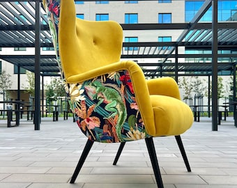 Armchair Iguana modern Yellow colorful