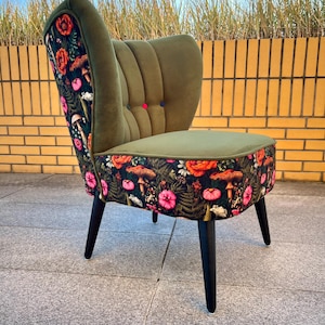 Fåtölj Svampar modern design grön cocktailfåtölj