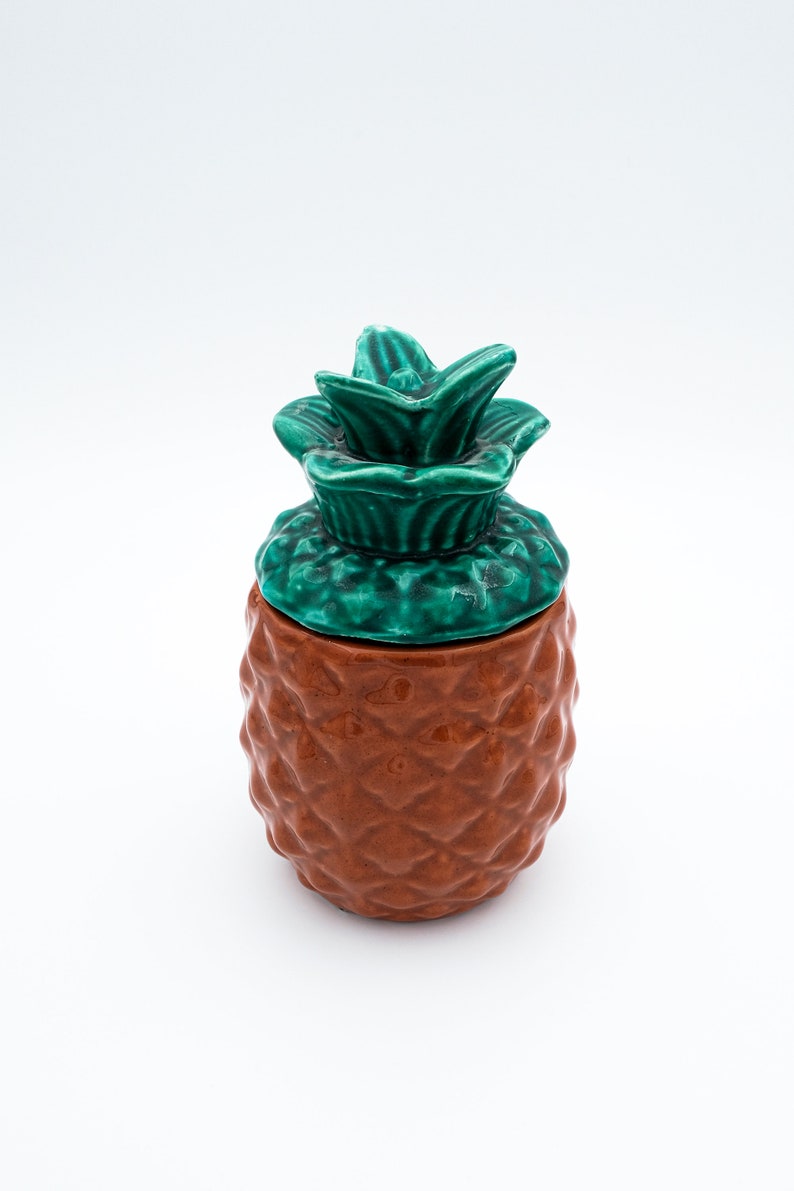 Handmade Ceramic Jewelry Holder, Pineapple Jar, Ceramic Pottery Pickle Jar, Container, Jewelry Organizer, Pineapple Vase, Jewelry Box Gift image 3